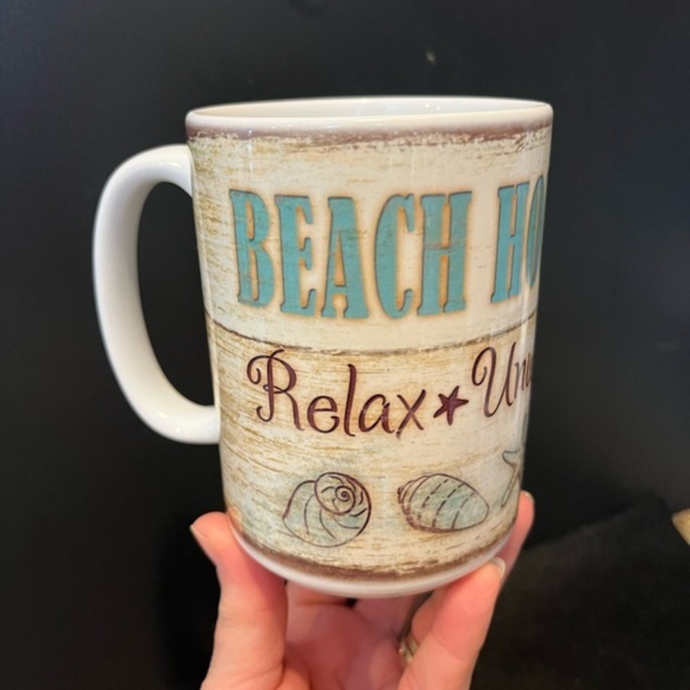 Beach House Rules Relax Unwind Enjoy Mug 16 oz